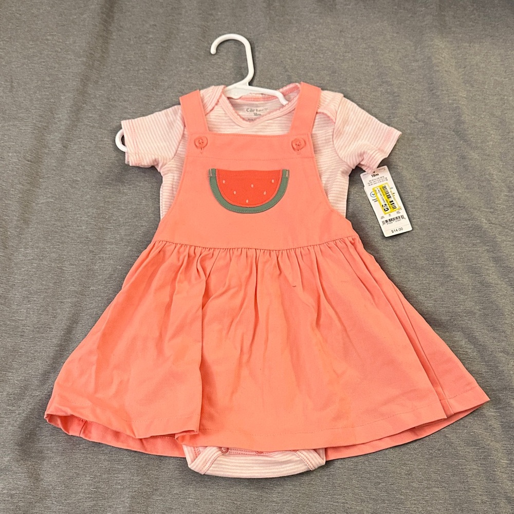 Carter's‎ Coral Watermelon Dress Set